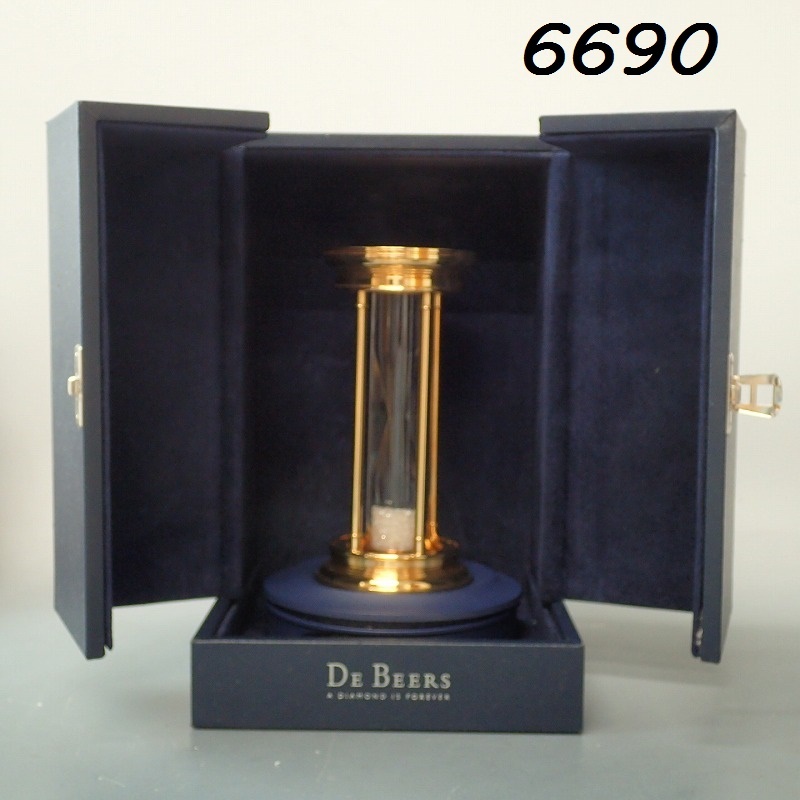 ●FK-6690　DE BEERS　デビアス　ダイアモンド　アワーグラス　2000年限定　2000粒以上のダイヤ　砂時計　80サイズ　@22-2　20260107
