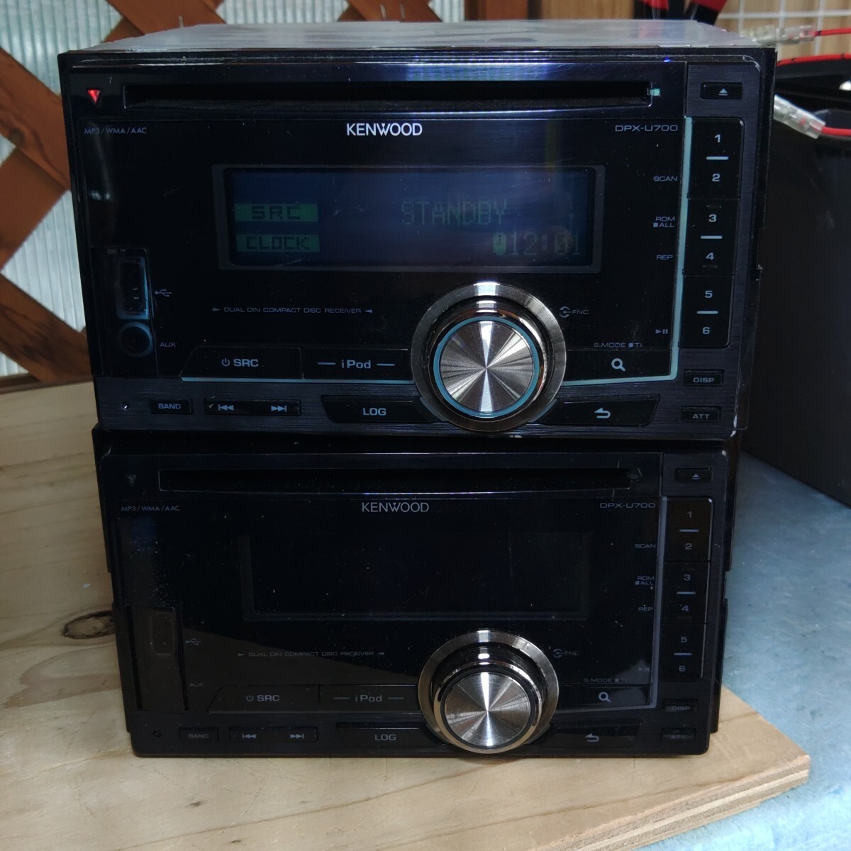 値下げ！ KENWOOD DPX-U700 2DINオーディオ　通電確認済み　2台セットのジャンク扱いでお願いします。
