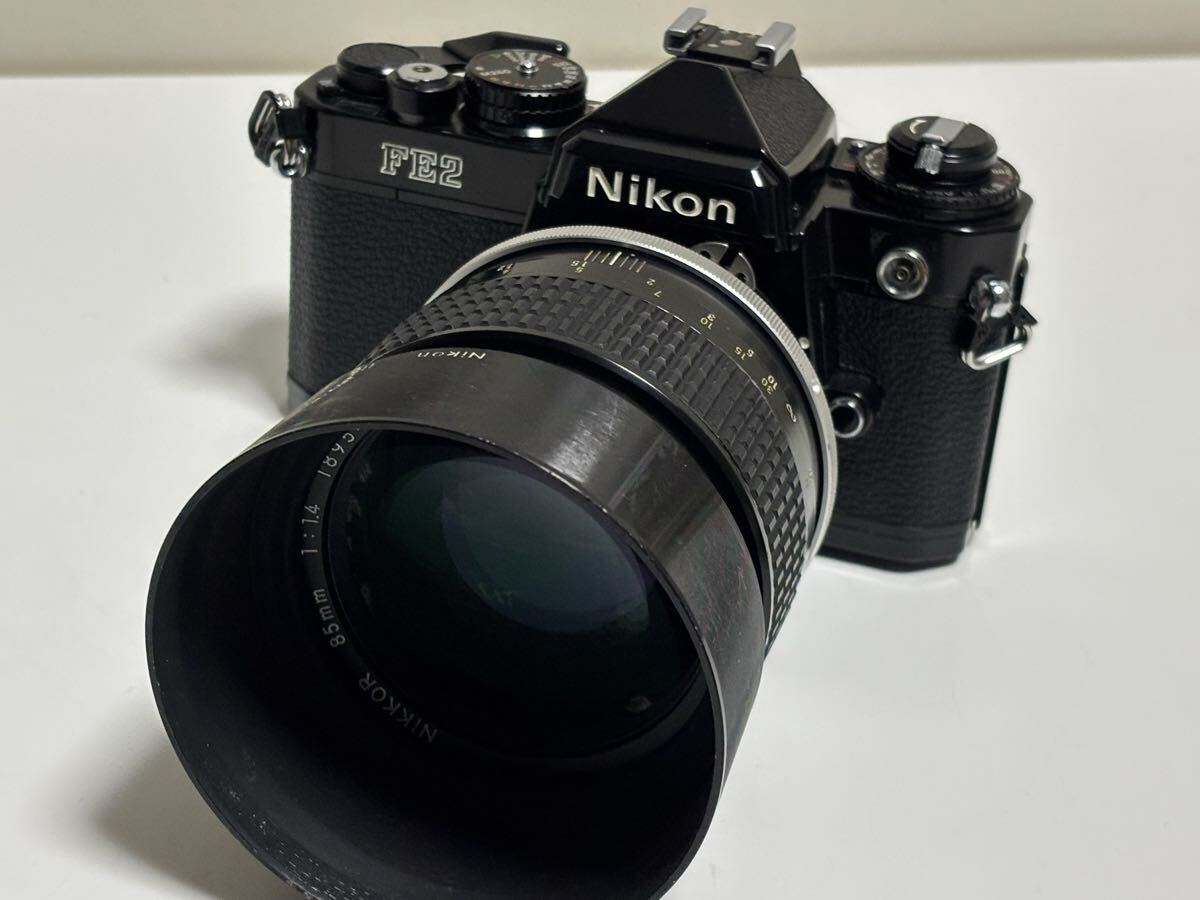 ニコン Nikon FE2 NIKKOR 85mm 1:1.4 フィルムカメラ レンズセット
