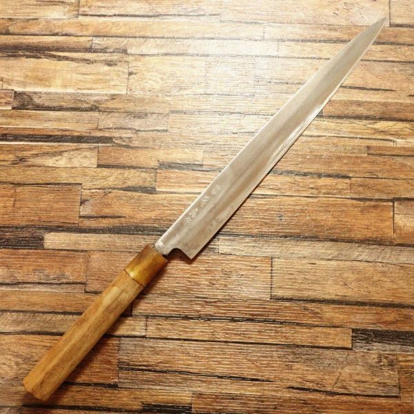 堺菊守 柳刃包丁 研ぎ済 白水牛柄 特製 刺身包丁 丁寧使用品 305mm