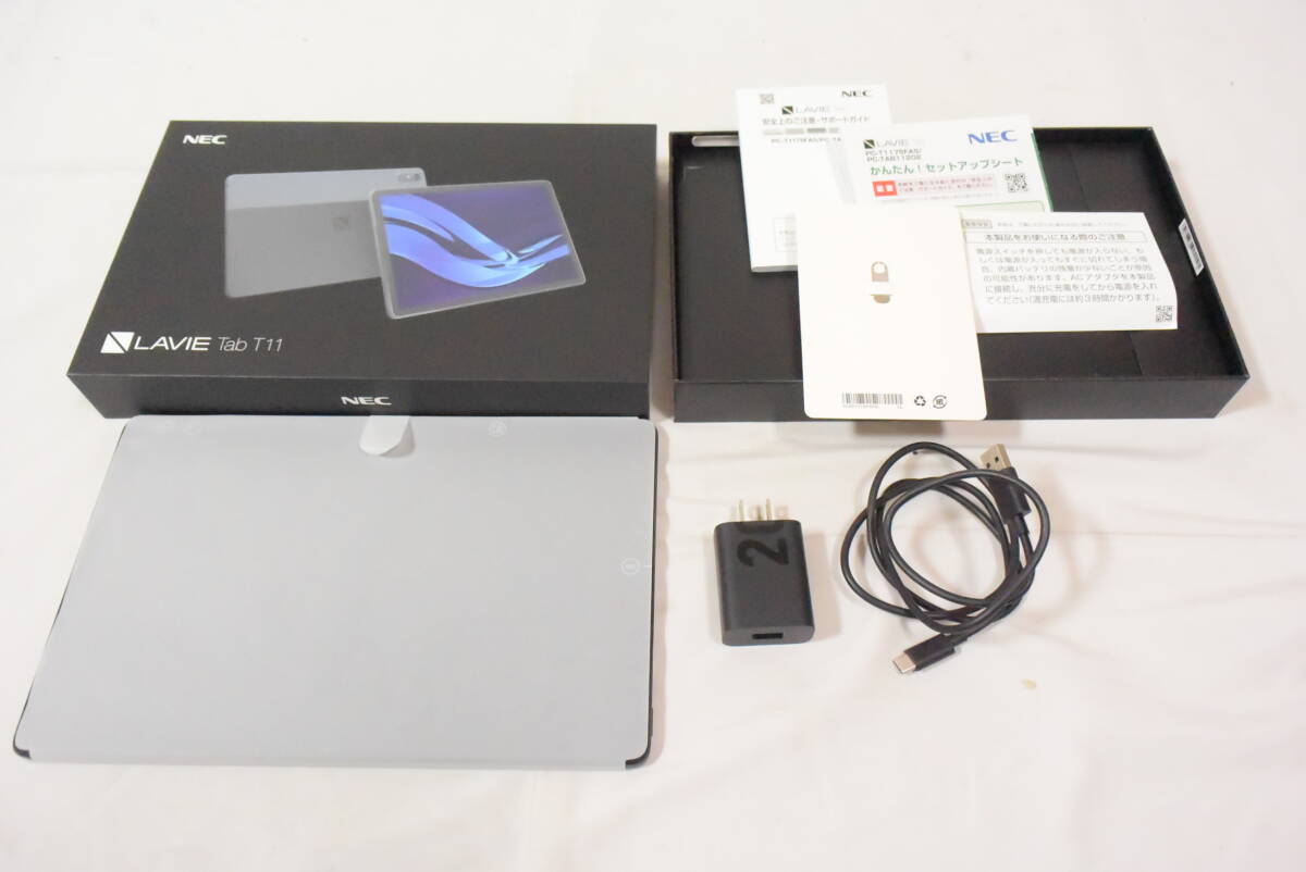 【美品】NEC エヌイーシー Androidタブレット LAVIE Tab T11 112K2 ストームグレー PC-T1175FAS
