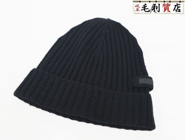 PRADA プラダ UMD188 ANTRACITE ニットキャップ ニット帽 ブラック 【中古】 ビーニー キャップ