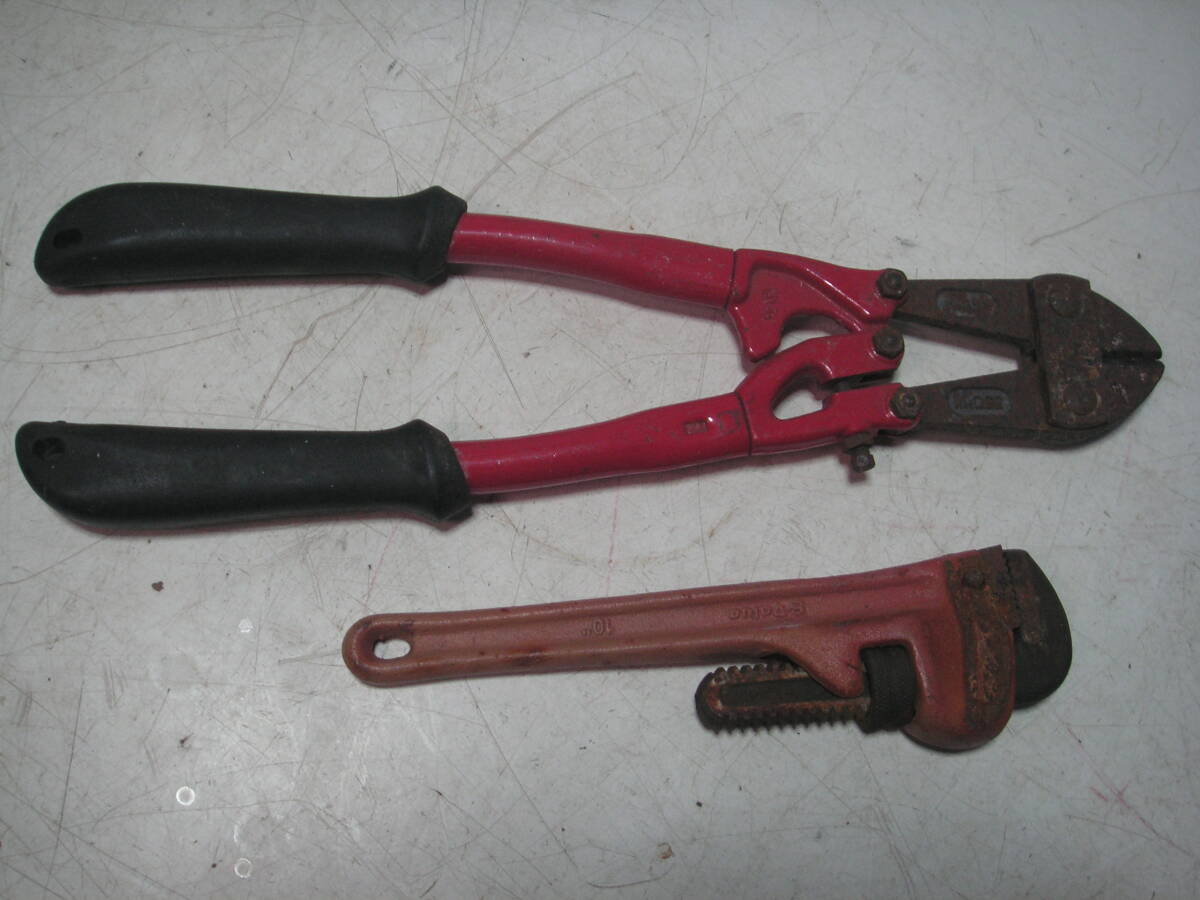 ★350MM ボルトクリッパー/番線カッターとパイプレンチ 中古品