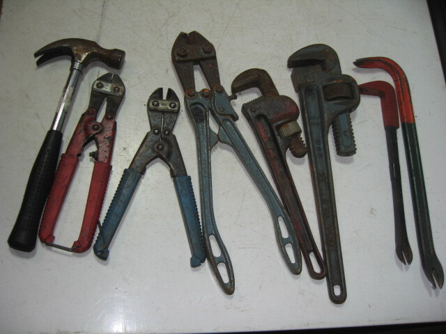 ★ハンドツール パイレン/番線カッター/バール/ハンマー等 計」8点 中古現状
