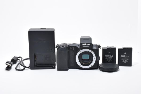 【返品保証】★実用品★ Nikon ニコン 1 V2 ボディ ブラック #02260104