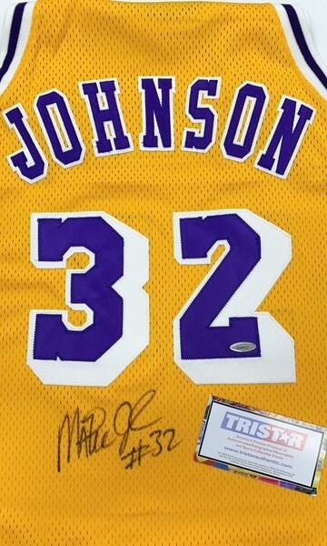 マジック・ジョンソン 直筆 サイン 入り ジャージ ユニフォーム NBA レイカーズ　現状品
