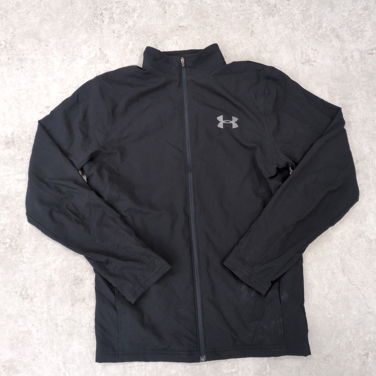 1933▲ UNDER ARMOUR アンダーアーマー メンズ サイズSM トラックジャケット ブラック トップス ジャケット ジャージ スポーツウェア