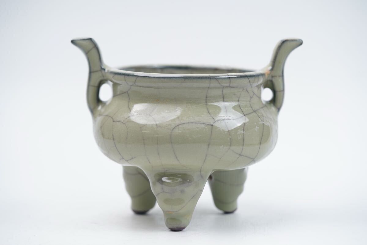【竹河】中国古美術 清時代 香炉 時代物 唐物 古玩 骨董 藏出 置物