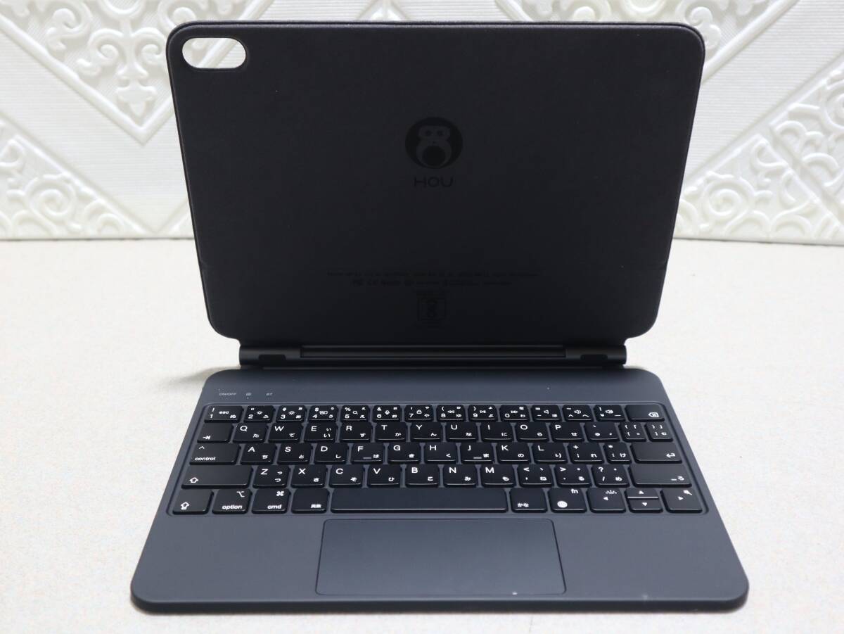 A0661 P HOU MF-10, iPad キーボードケース, Bluetooth キーボード, トラックパッド, 日本語配列, 第10世代, 第11世代, 動作品, グレー