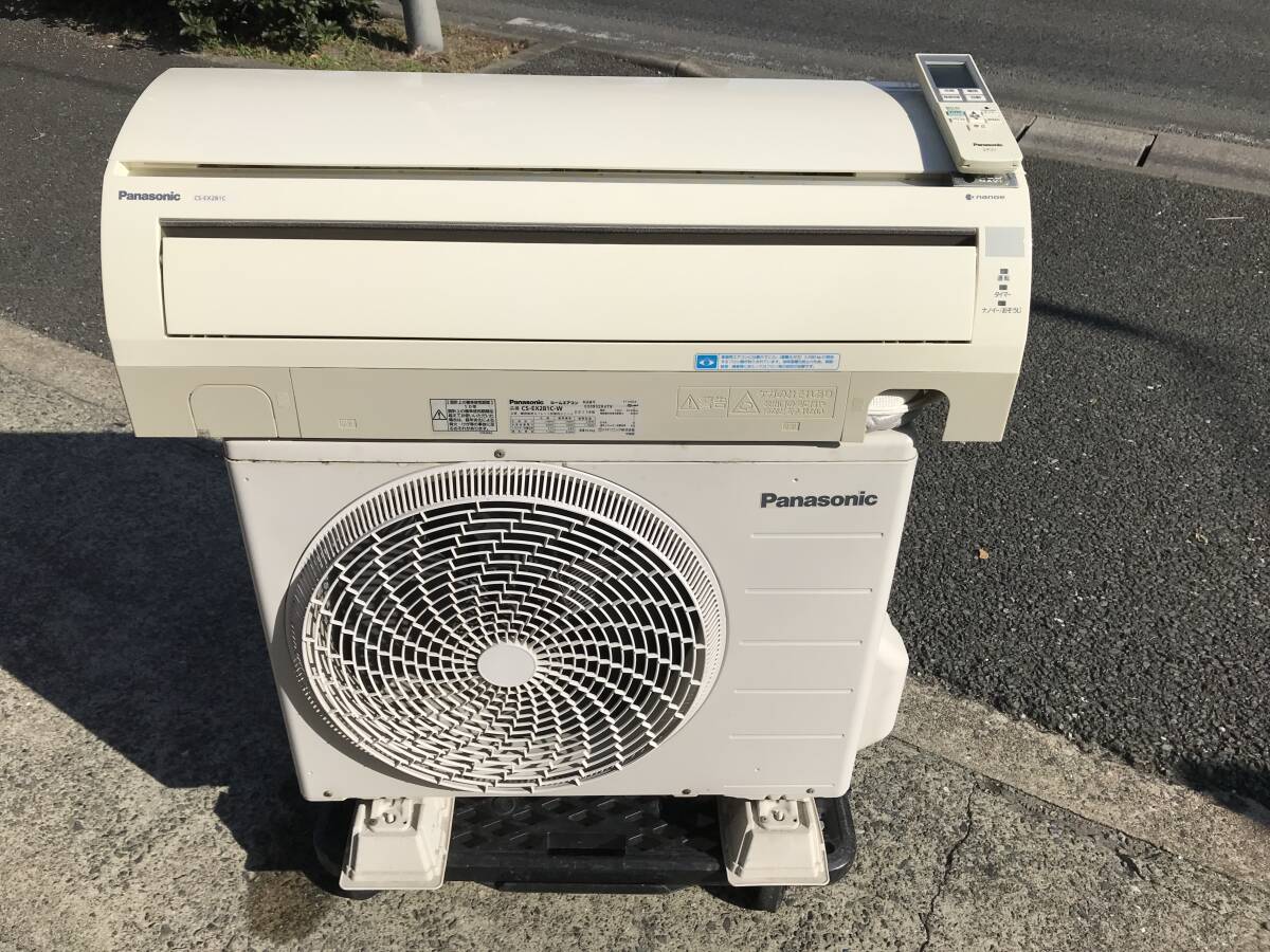 117■パナソニック CS-EX281C 2011年製 ECONAVI・nanoe搭載・換気・お掃除エアコン（10畳）