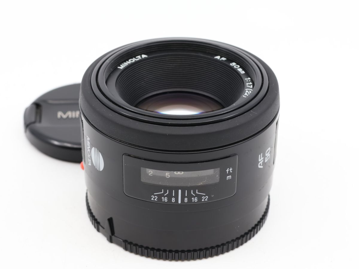 2805 MINOLTA AF 50mm F1.7 単焦点 標準レンズ ソニー ミノルタ Aマウント 動作確認済み【カメラヤ】【送料700円】