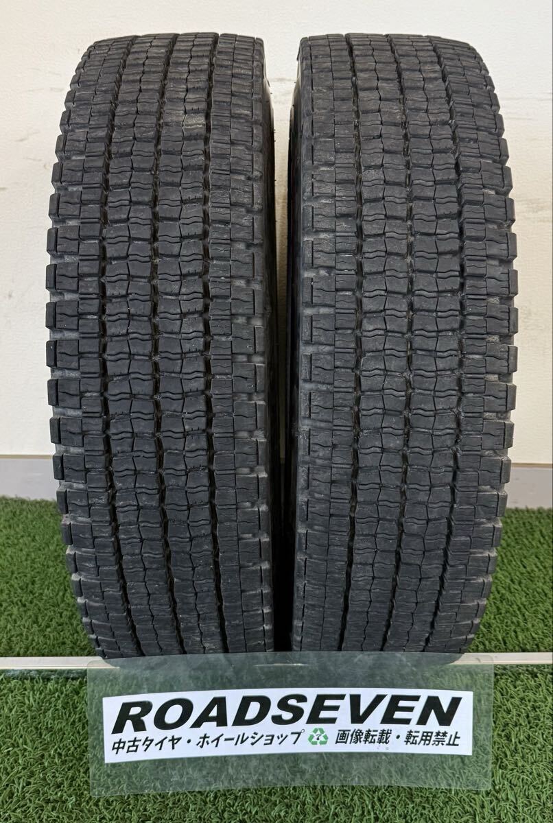 ◆225/80R17.5 123/122L 2本Set 2021年製 DUNLOP DECTES SP001 溝約10.7mm~10.8mm程度 冬用 中古　◆送料無料/一部地域除く