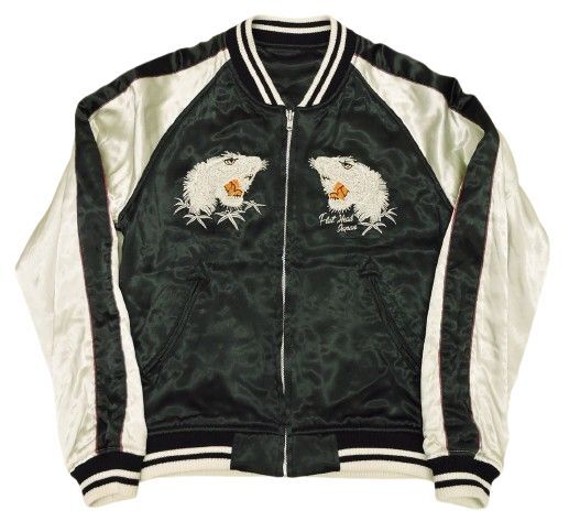 THE FLAT HEAD リバーシブル スーベニアジャケット サイズ38 Lot.SV-62 グリーン スカジャン フラットヘッド 中古品