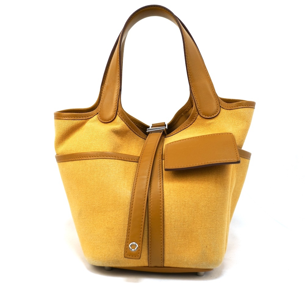 HERMES PICOTIN LOCK エルメス ピコタンロック PM カ ーゴポケット ハンドバッグ ヴォースイフト ベージュ レディース 鍵 パドロック 欠損