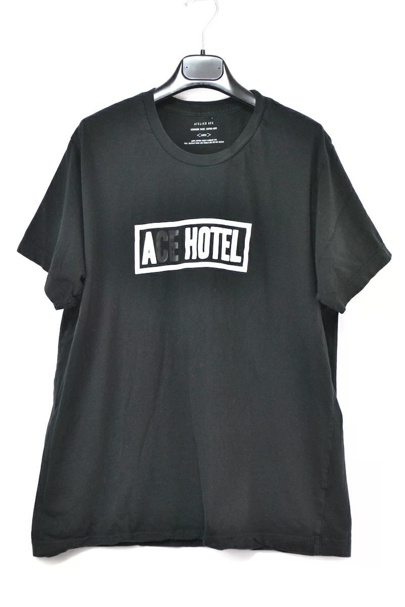 (ATELIER ACE) ACE HOTEL LOGO TEE Black エースホテル ロゴ Tシャツ ブラック Lサイズ