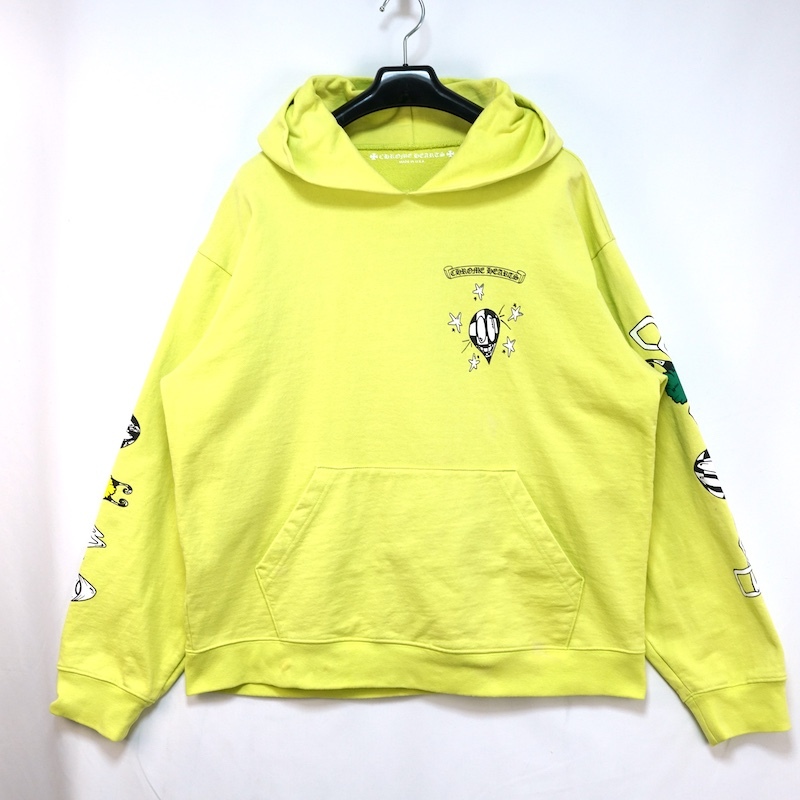 CHROME HEARTS MATTY BOY 2022AW PPO LINK Pullover Hoodie クロムハーツ マッティボーイ PPO リンク プルオーバーフーディー イエロー XL