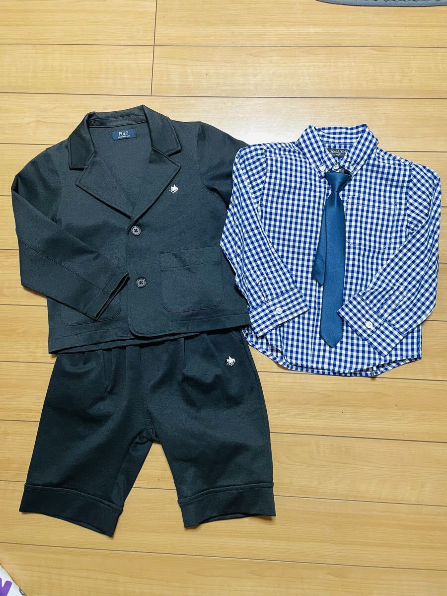 ★未使用新品フルセット！POLO☆フォーマルセットアップ　フォーマルスーツ　シャツ　110☆卒園式 入学式 発表会☆送料600円★