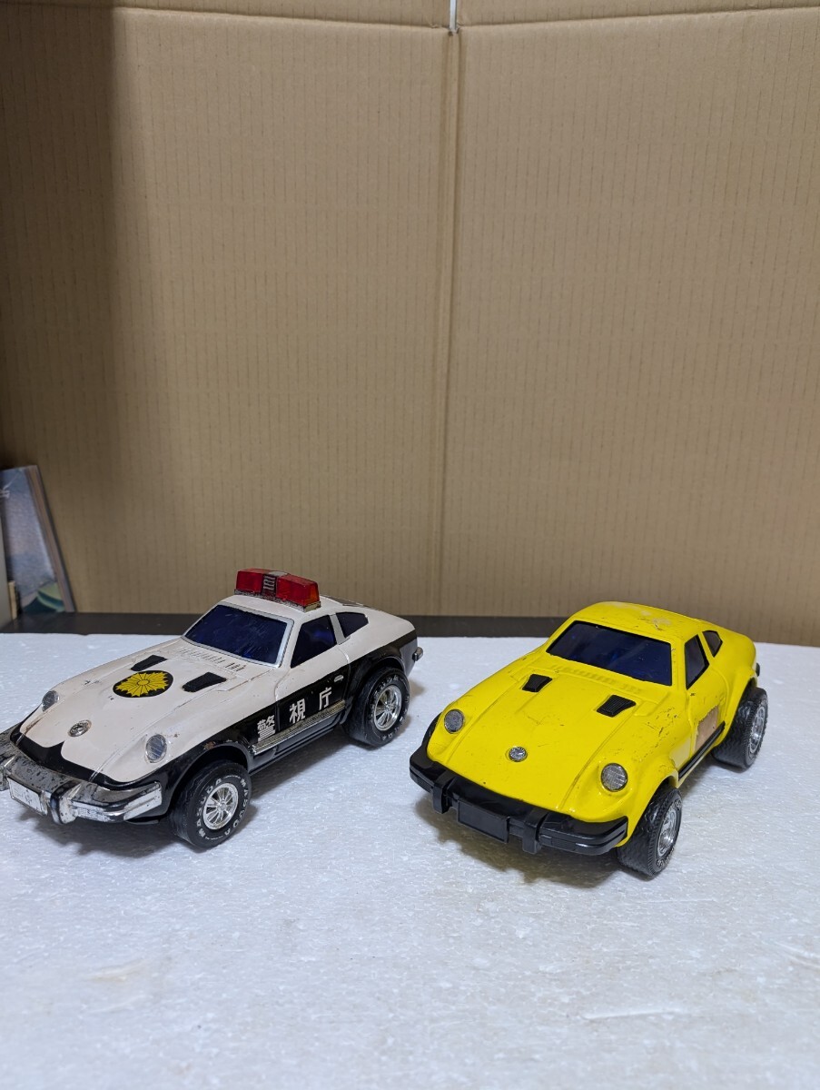 昭和レトロ 絶版玩具 アンティークブリキ イチコー フェアレディZ 2台セット ICHIKO MADE IN JAPAN S30Z NISSAN FAIRLADY 現状品