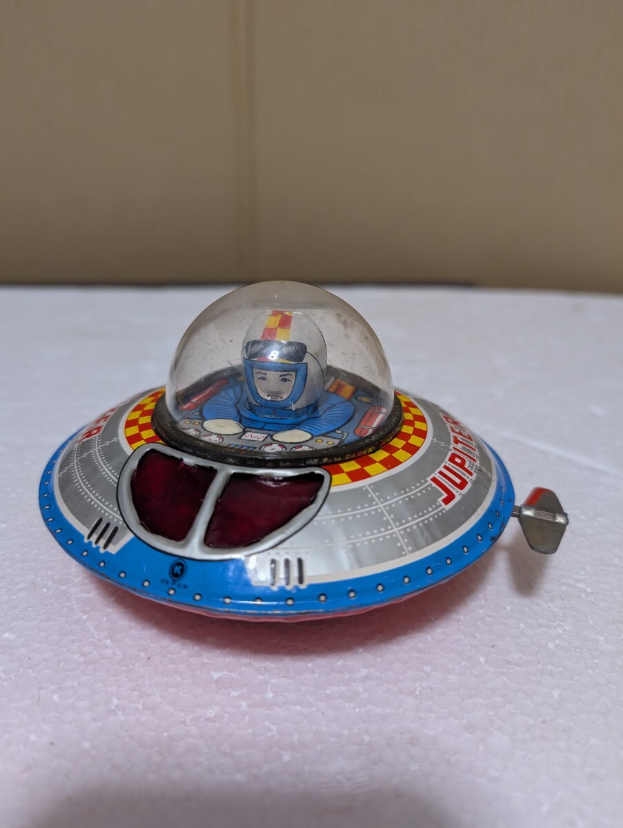 絶版ブリキ玩具 1960年代 太田喜三郎商店 日本製 スペースクラフト ジュピター MECHANICAL SPACECRAFT JUPITER WITHSPARK MADE IN JAPAN