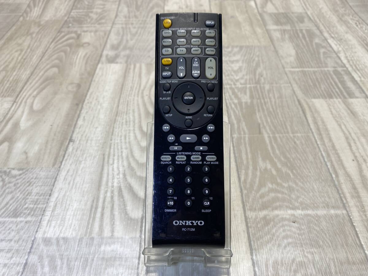 ☆ONKYO オンキョー AV アンプ オーディオ 純正 リモコン 赤外線OK RC-712M【 動作確認済/ 現状品 】 （PN6A-39） 