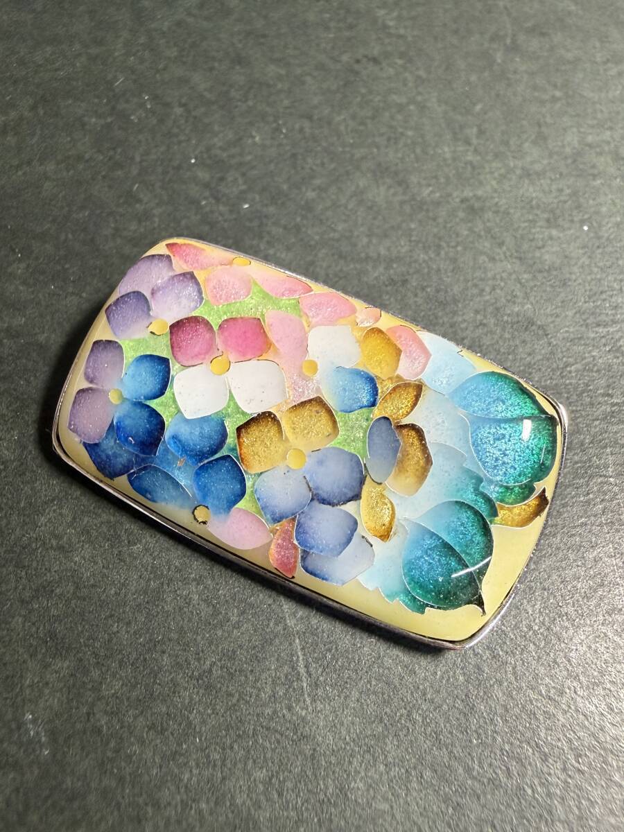 ★コレクター必見 ビンテージ ブローチ 七宝？ 花模様 花柄 カラフル レディース アクセサリー コレクション Se945