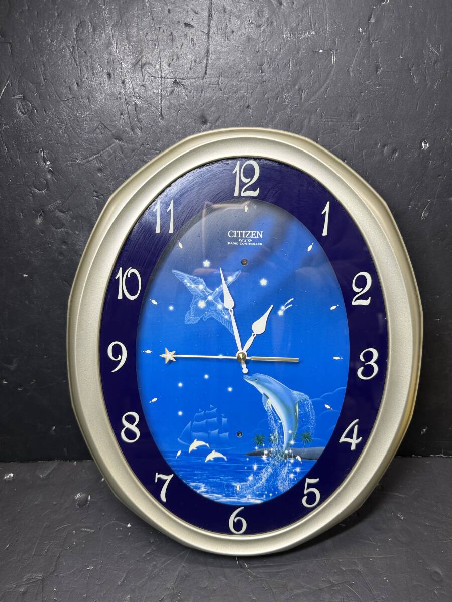 ★コレクター必見 CITIZEN シチズン 掛け時計 電波時計 動作品 インテリア オブジェ 飾り 壁掛 コレクション Au268