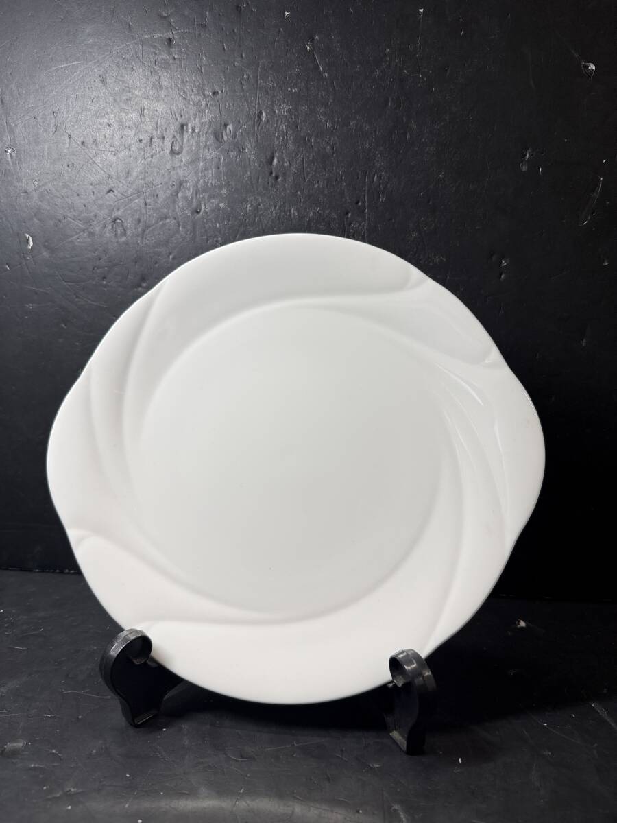 ★コレクター必見 Noritake ENSEMBLE WHITE ノリタケ 耳付きプレート 25.5㎝×27.5㎝ 洋食器 お皿 ディナー コレクション 現状品 Au303