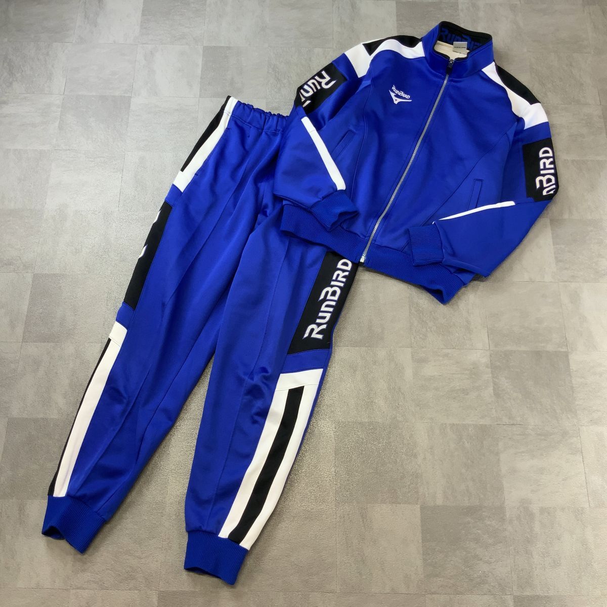 MIZUNO ミズノ RUNBIRD ランバード ジャージ 上下セットアップ メンズ Oサイズ ブルー