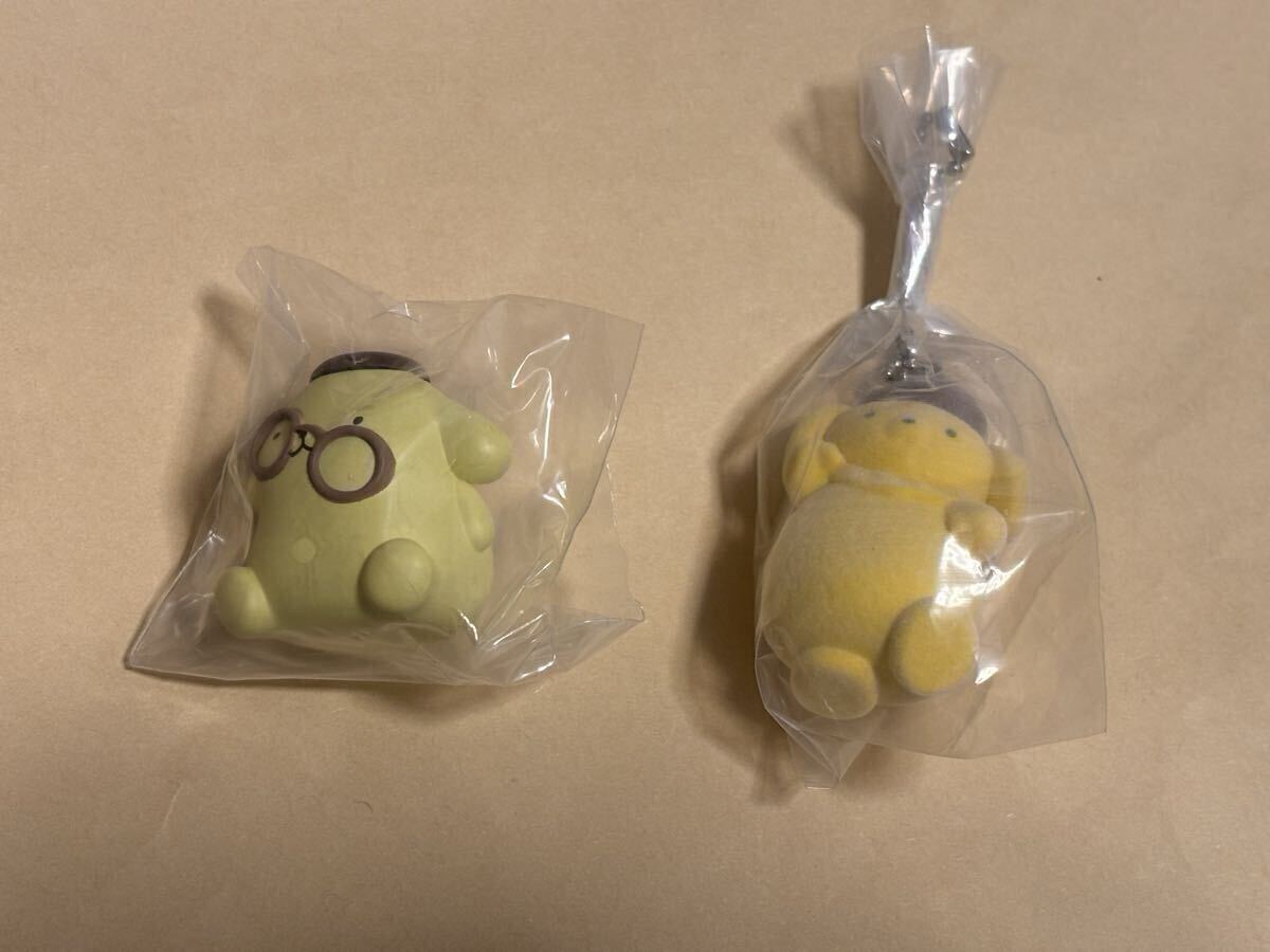 ★未使用★ サンリオキャラクターズ　めがねっこちゃんフィギュア・ミニチュアチャーム〜ライブキャラクター〜ポムポムプリン カプセルなし