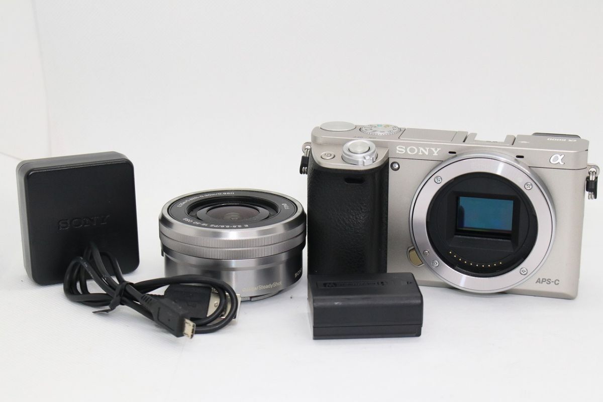 ■A品/シャッター数1,707枚■ソニー SONY α6000 ＋ E PZ 16-50mm F3.5-5.6 OSS SELP1650 ILCE-6000L ミラーレス一眼レンズキット #Z6565