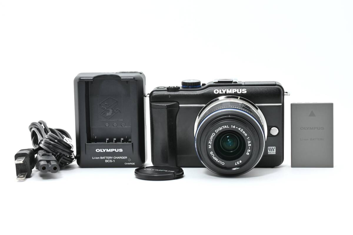 【ショット数1323回】OLYMPUS オリンパス E-PL1ｓ＋M.ZUIKO 14-42 F3.5-5.6 II MSC 純正レンズセット カメラ #10819