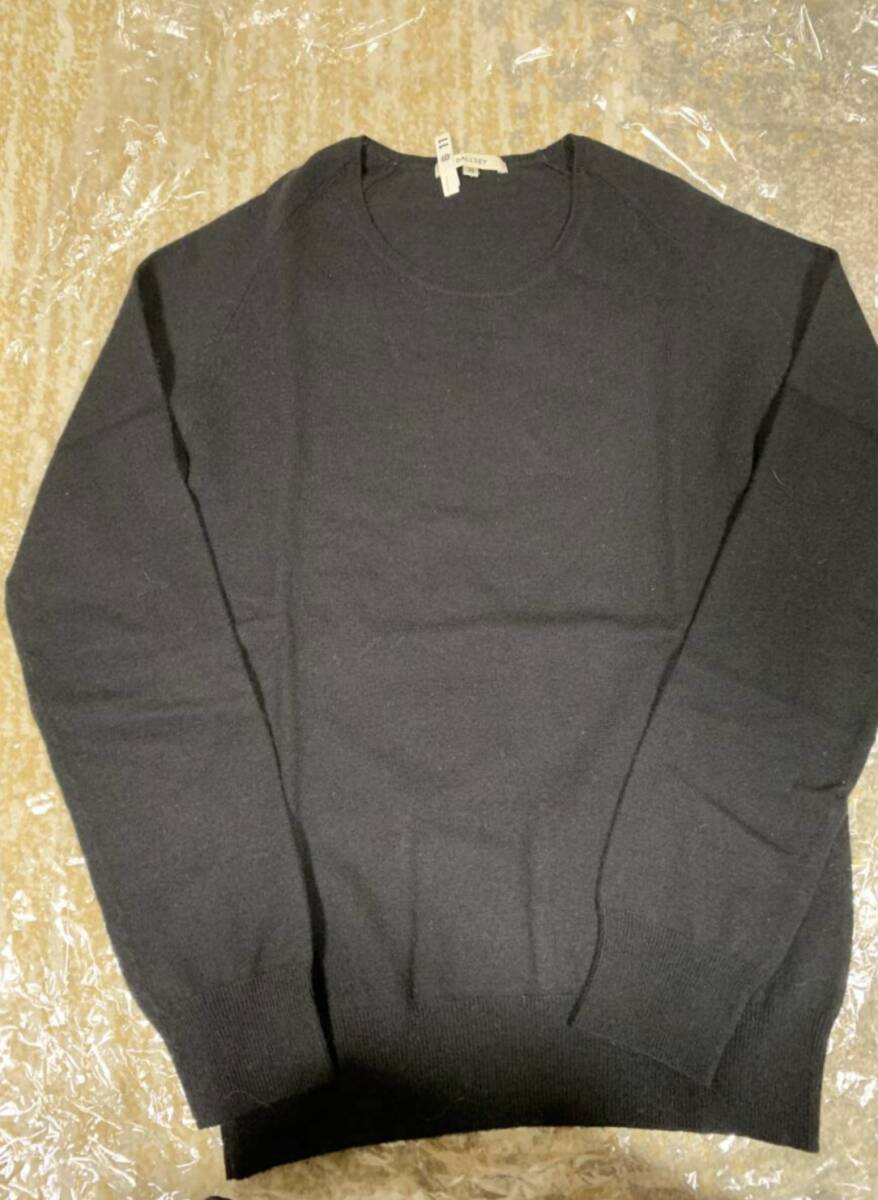 美品　ボールジィ　ウールカシミア　薄手ラウンドネックニット　黒　菊池京子　38