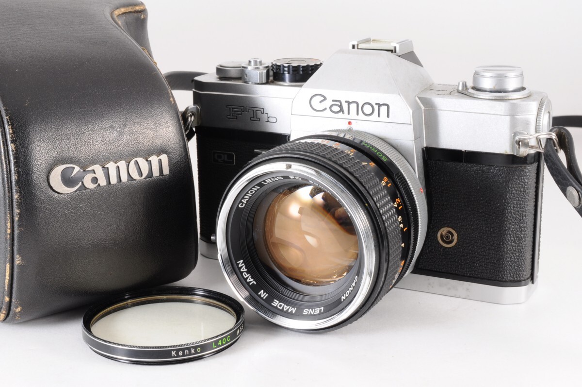 動作品 Canon キヤノン FTb QL ボディ FD 50mm F1.4 一眼レフ フィルム カメラ レンズ マニュアルフォーカス RS-458S/120