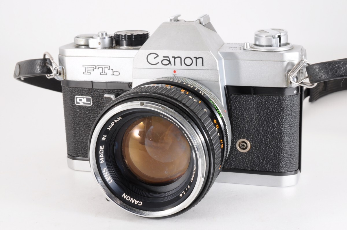 動作品 Canon キヤノン FTb QL ボディ FD 50mm F1.4 一眼レフ フィルム カメラ レンズ マニュアルフォーカス RS-441S/120