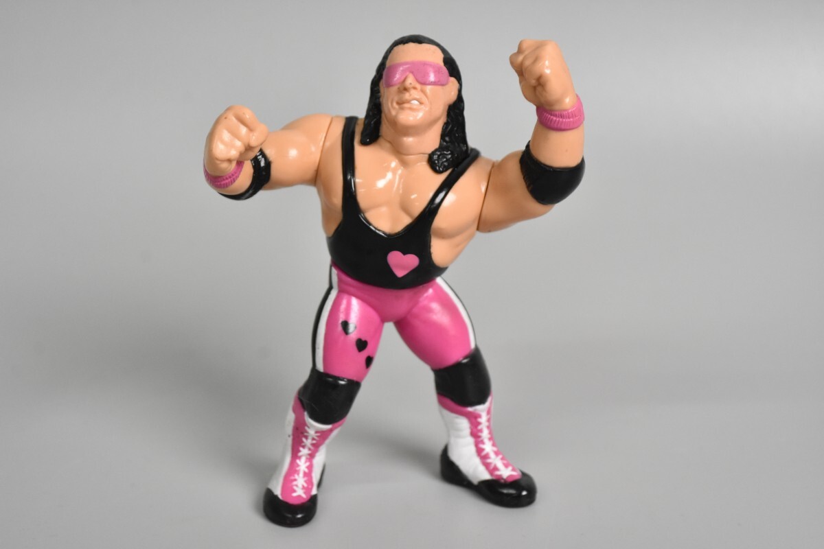 当時物 HASBRO ハズブロ ブレットハート フィギュア レッスルマニア WCW WWE ハートファウンデーション ソフビ 人形 プロレス RS-166K/715