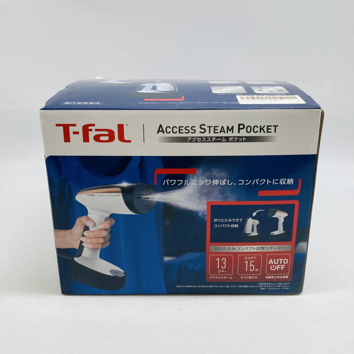 【6172】T-fal ティファール アクセススチーム ポケット DT3030J0 中古 コンパクト衣類スチーマー 通電確認済み 