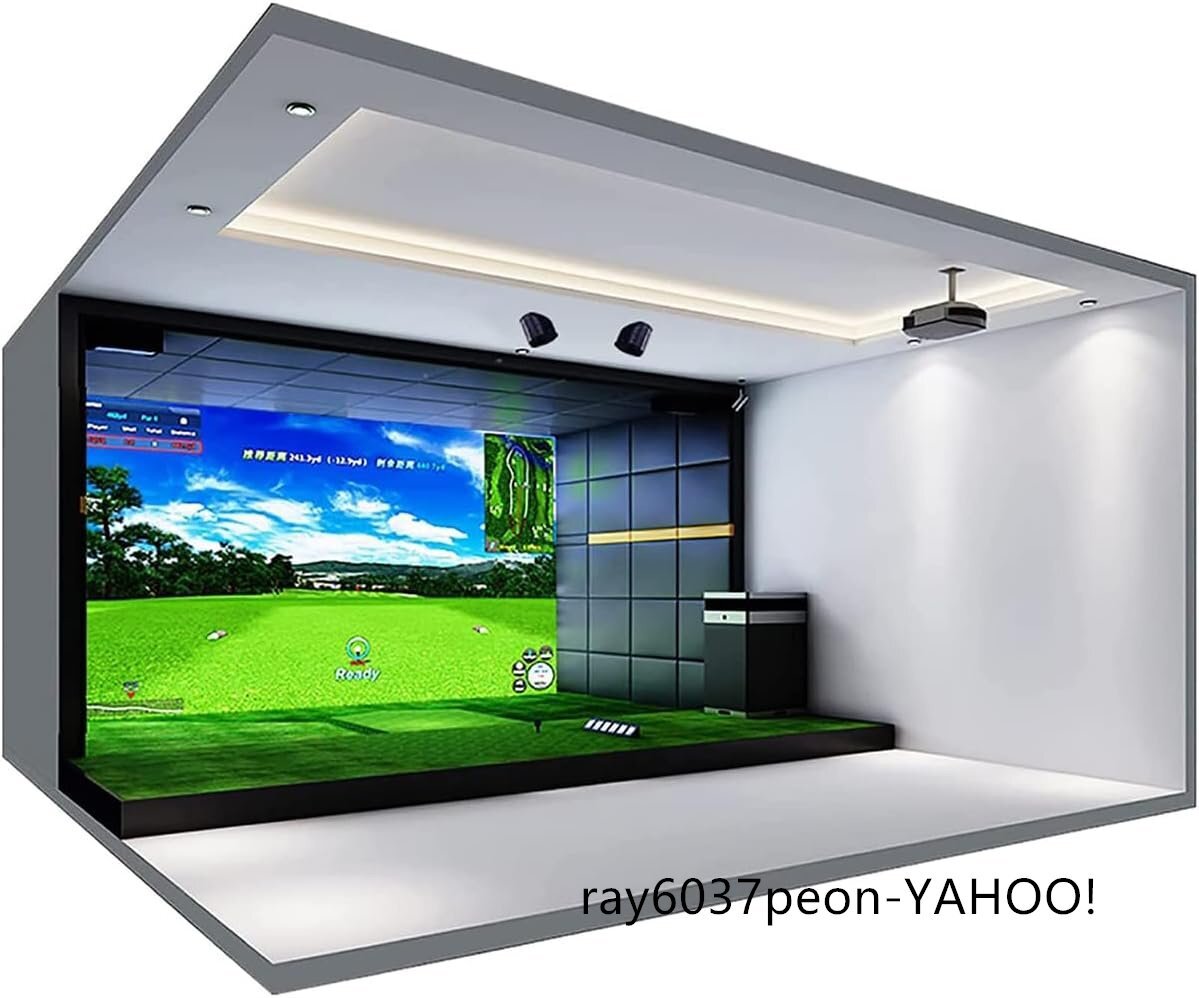 3.2m×4m 屋内ゴルフシミュレーター用 インパクトスクリーン 厚さ0.4cm 高耐久ネット 大型練習用ネット