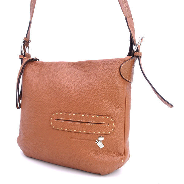 ★ ペレボルサ ショルダーバッグ レザー 本革 ブラウン (0220544384)