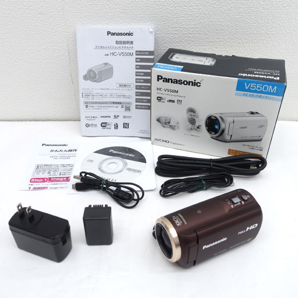 ★ パナソニック デジタルハイビジョンビデオカメラ 2014年製 HC-V550M(0220546099)