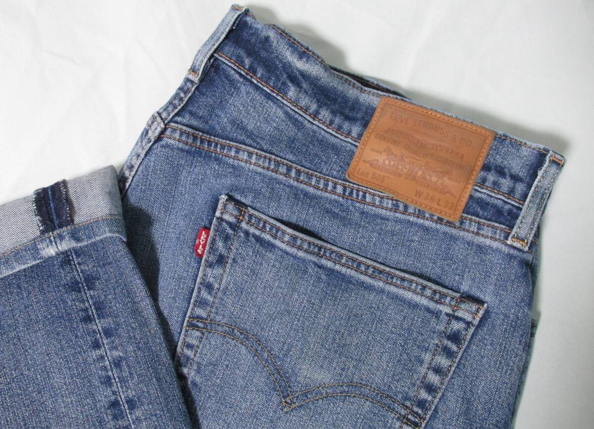 《美品》LEVI'S　リーバイス プレミアム　ビッグE　505　セルビッチ　デニムパンツ　W36　※ホームクリーニング済み　B