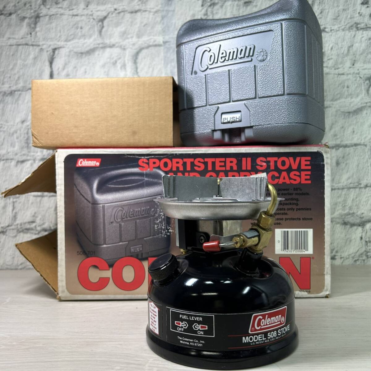 ★【YH-4718】保管品 Coleman 508-700 Sportster2 Stove コールマン 508 スポーツスターⅡ 2レバー ストーブ 1986年5月製 黒帯 ブラック