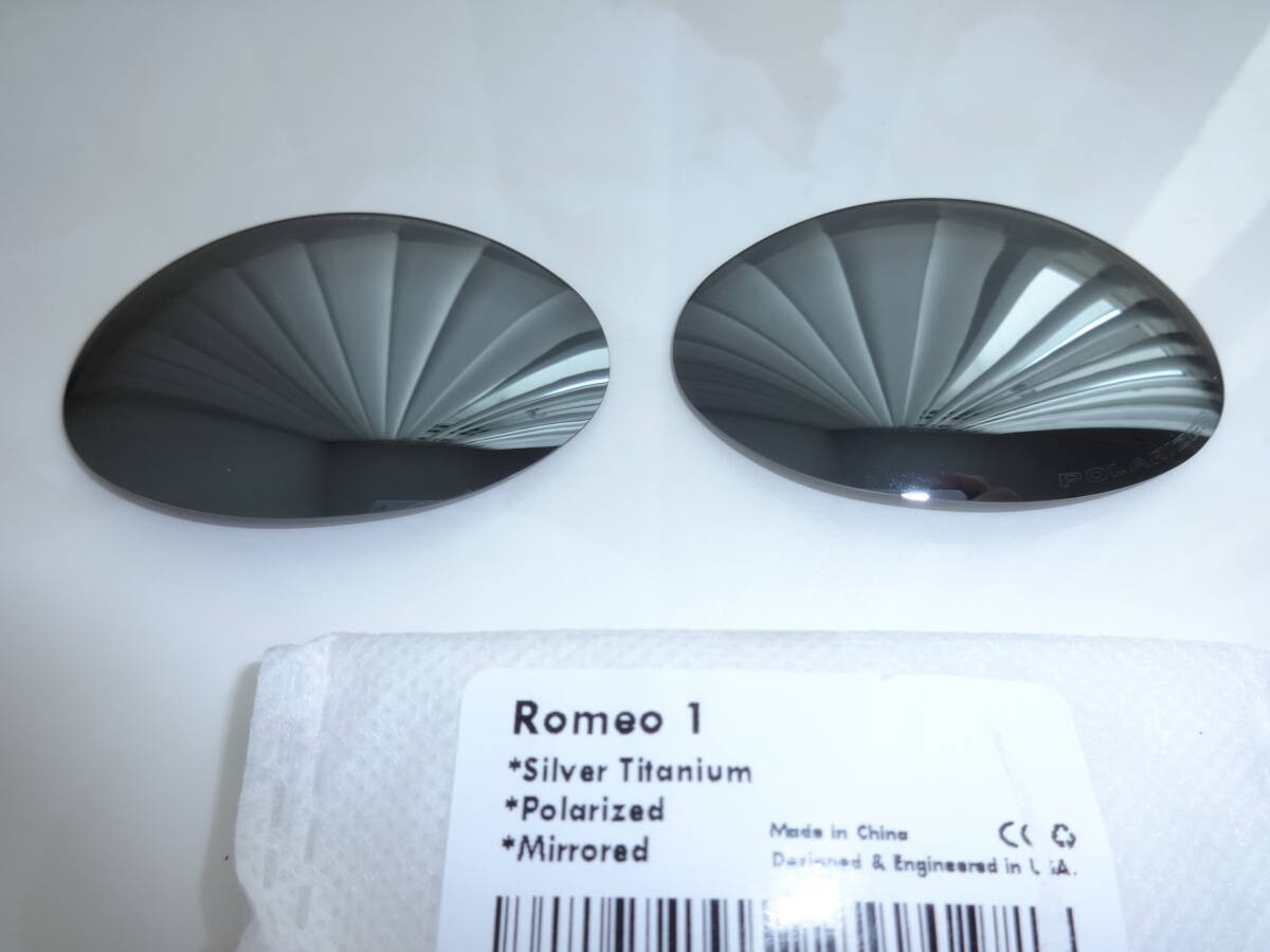 処分価格！！POLARIZED刻印入り★オークリー ロメオ１用 カスタムハイグレード偏光レンズ SILVER Color Polarized 新品 ROMEO１ 