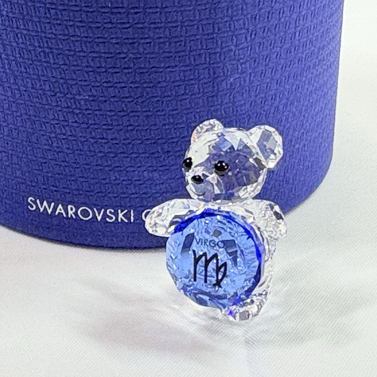美品　SWAROVSKI スワロフスキー クリスベア 置物 クリスタルフィギュア 乙女座　星座　高さ約3cm