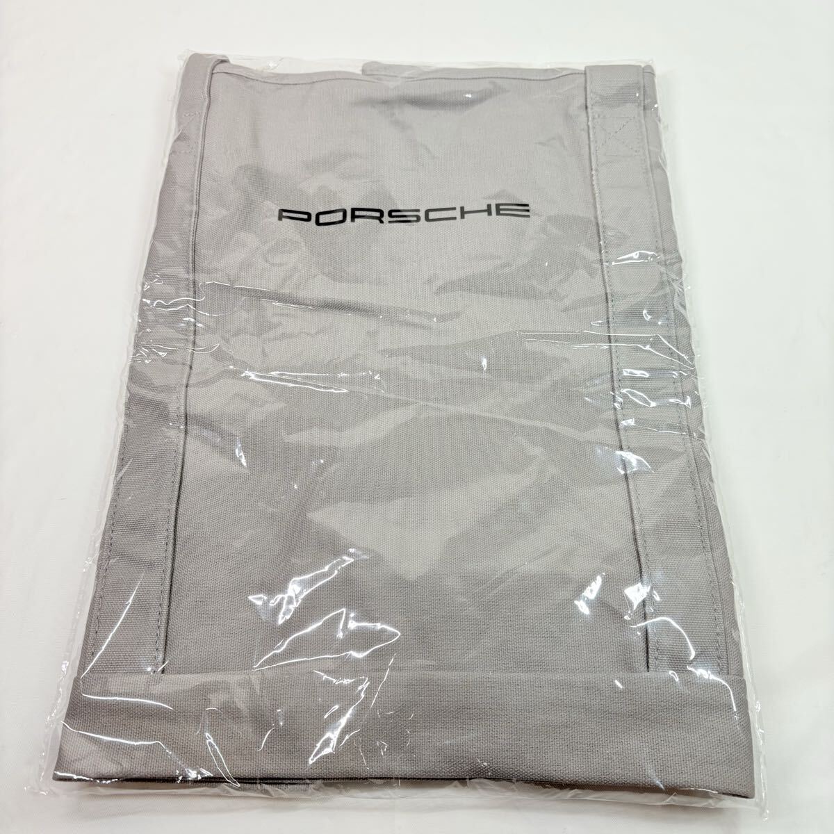 未開封品　ポルシェ PORSCHE オリジナル グローサリー トートバッグ エコバッグ　純正　ノベルティ　非売品　グレー