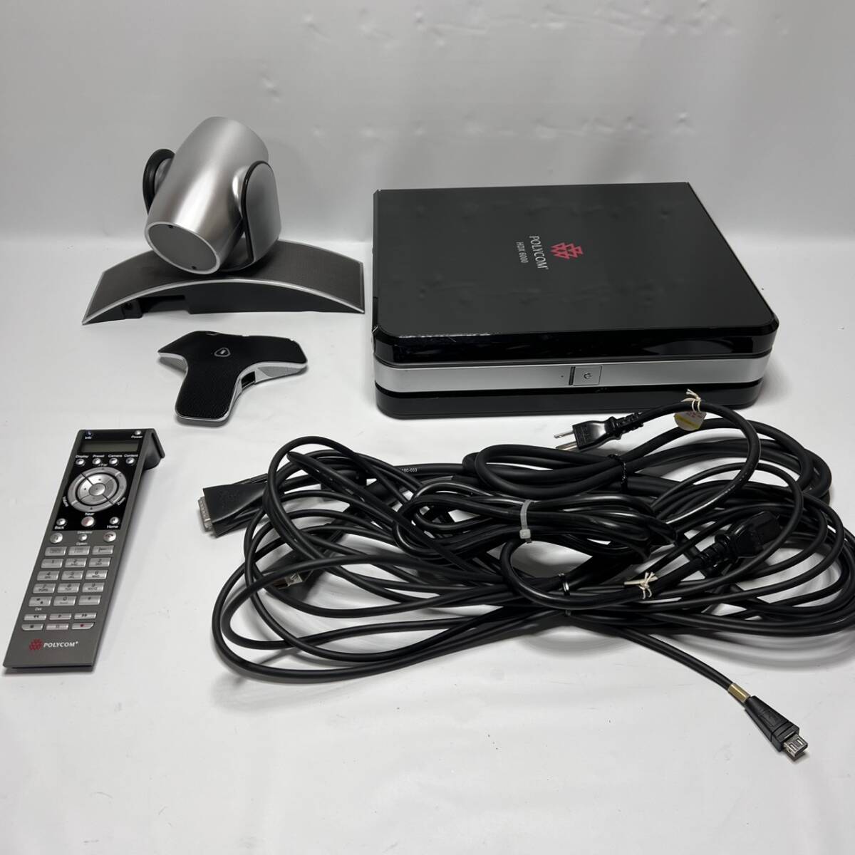 Polycom HDX 6000 HD カメラ マイク リモコン ケーブル 付き ★716
