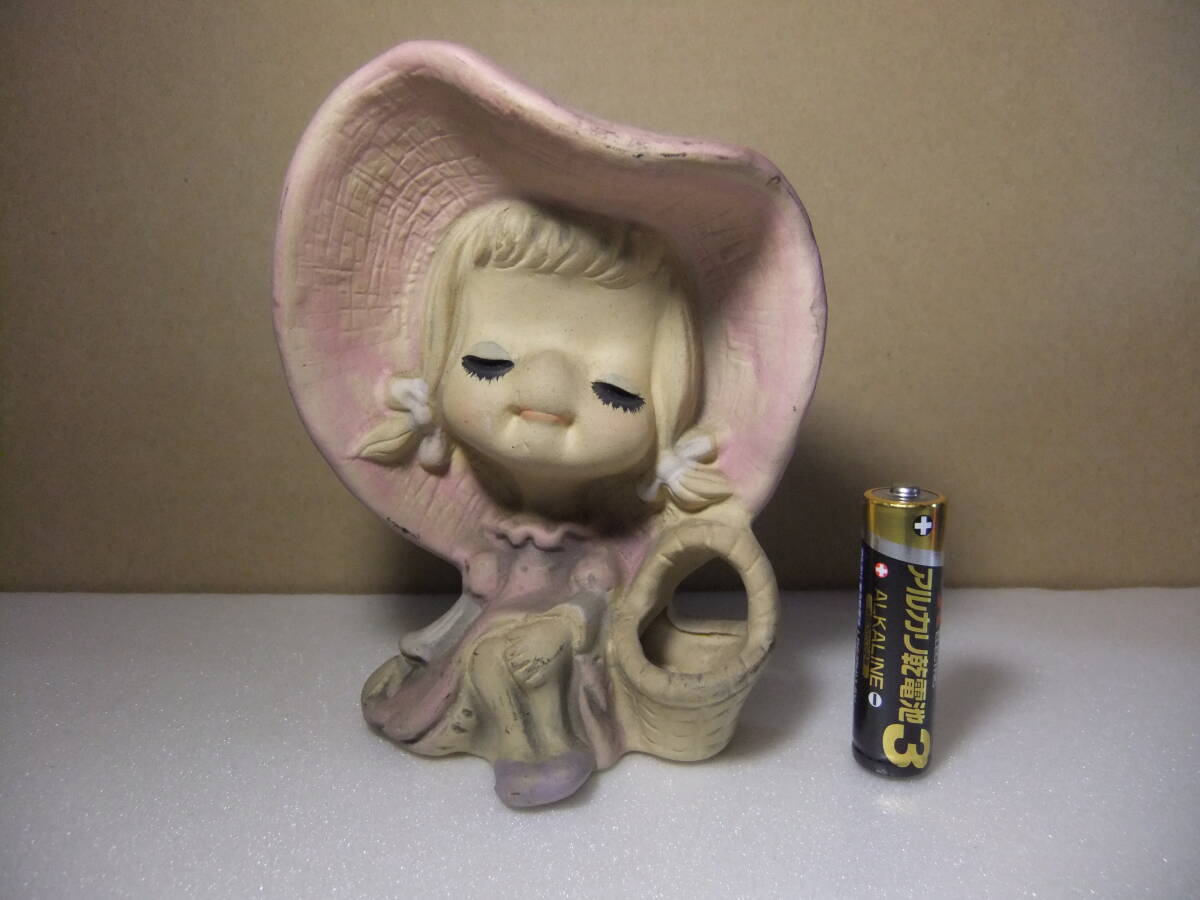 女の子　陶器製　人形　昭和　レトロ　ビンテージ　レトロポップ　ファンシー　フィギュア　メルヘン　水森亜土　高橋真琴　着せ替え人形