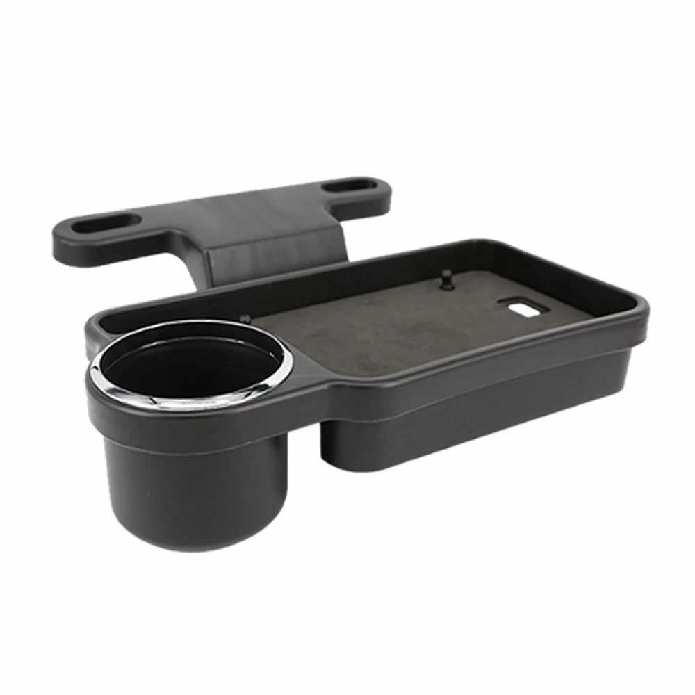 ヘッドレスト 後部座席用 テーブル ドリンクホルダー 机 折畳み式 リアトレイ スマホ 車用 リアドリンク トレイ 食事 クロームメッキ