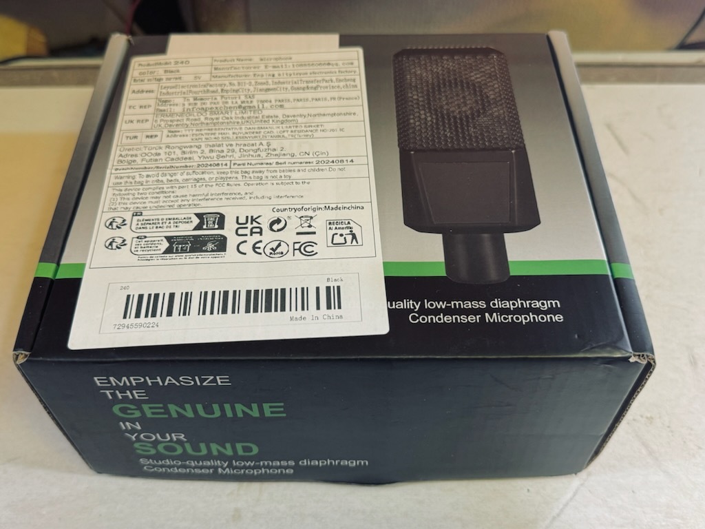 AUTNE HTLCA LGT240 コンデンサーマイクロフォン 楽器機材/レコーディング機器 ショックマウント マイクケーブル付 1回使用品 です