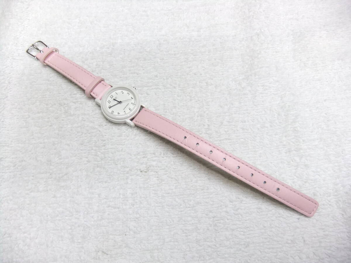 す83H CASIO カシオ LQ-139 腕時計 アナログ クオーツ 3針 ホワイト文字盤 レザーバンド ステンレススチール 動作確認済 送料185円