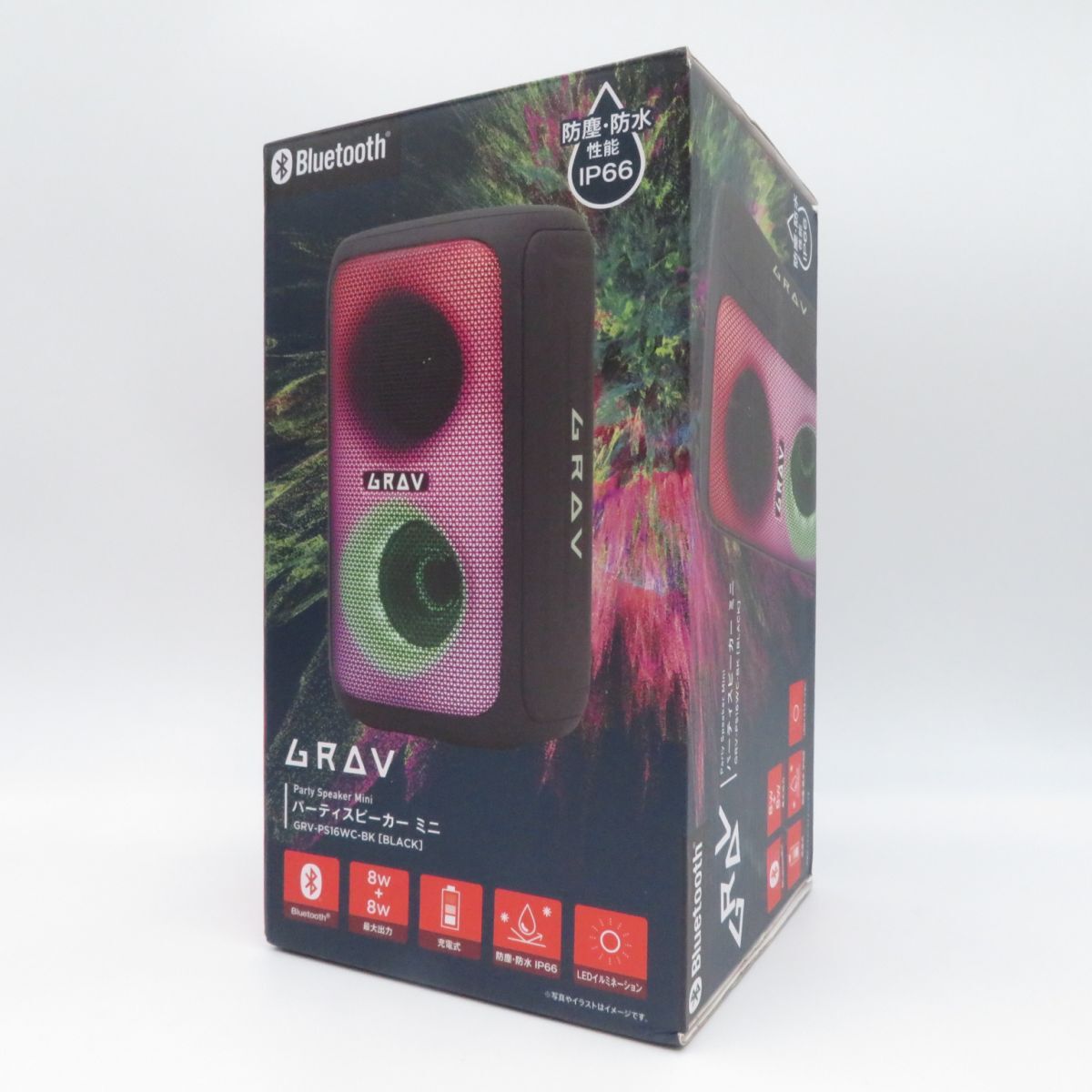 スピーカー◆GRAV グラブ Party Speaker Mini バーティスピーカー ミニ GRV-PS16WC-BK [BLACK] 保証無し 未使用品●AS8643■